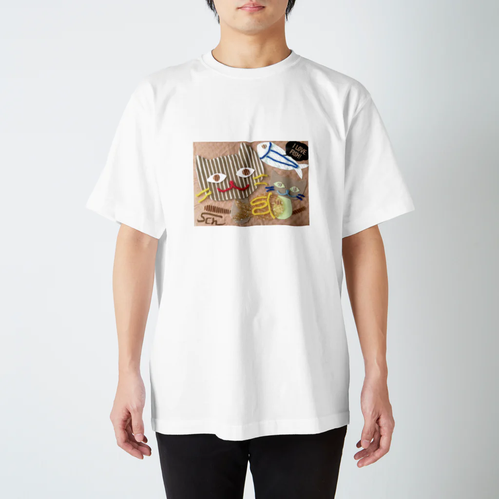 shirocha-nekoclubのくらふとにゃんこ スタンダードTシャツ