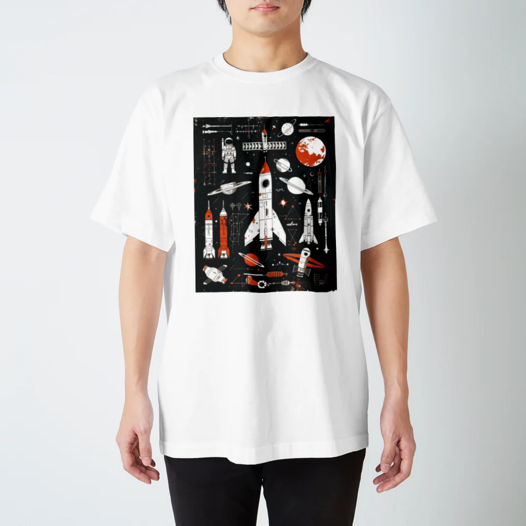 Chi3のレトロ宇宙探査 Regular Fit T-Shirt