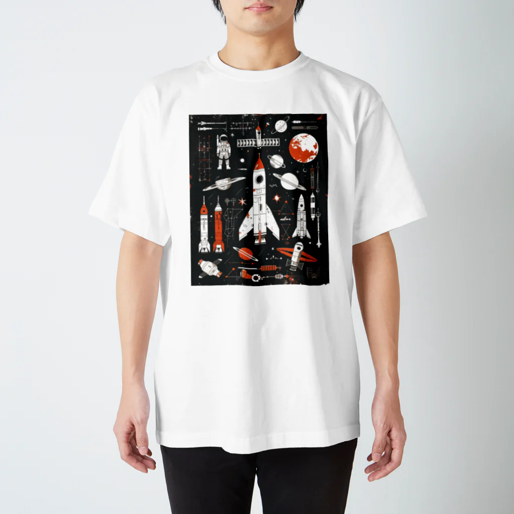 Chi3のレトロ宇宙探査 スタンダードTシャツ