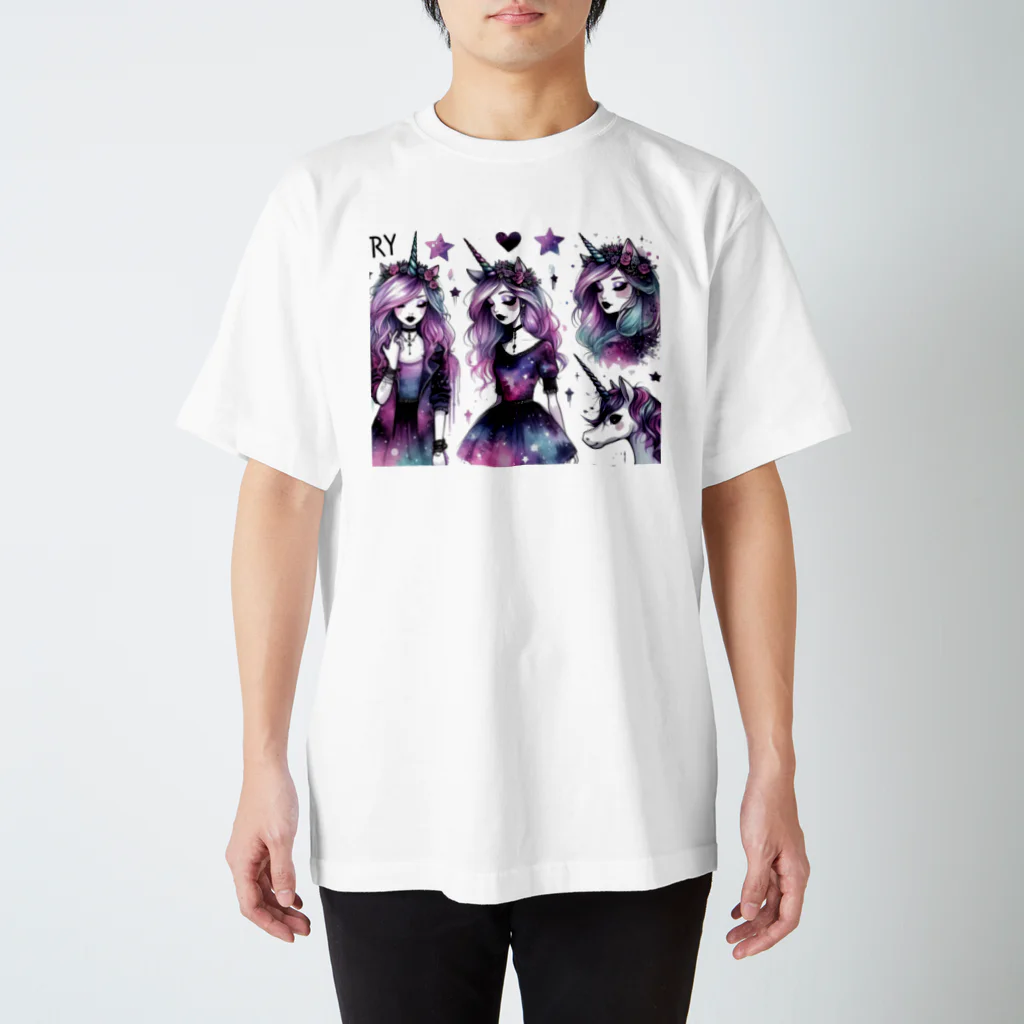 momonekokoのユニコーンGIRL Regular Fit T-Shirt