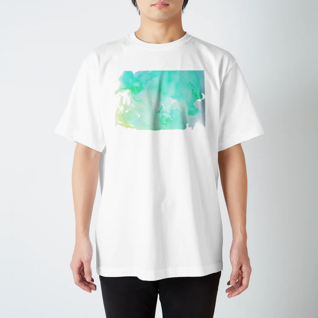 enocatの綺麗な水彩カラー　EMERALD GREEN Regular Fit T-Shirt