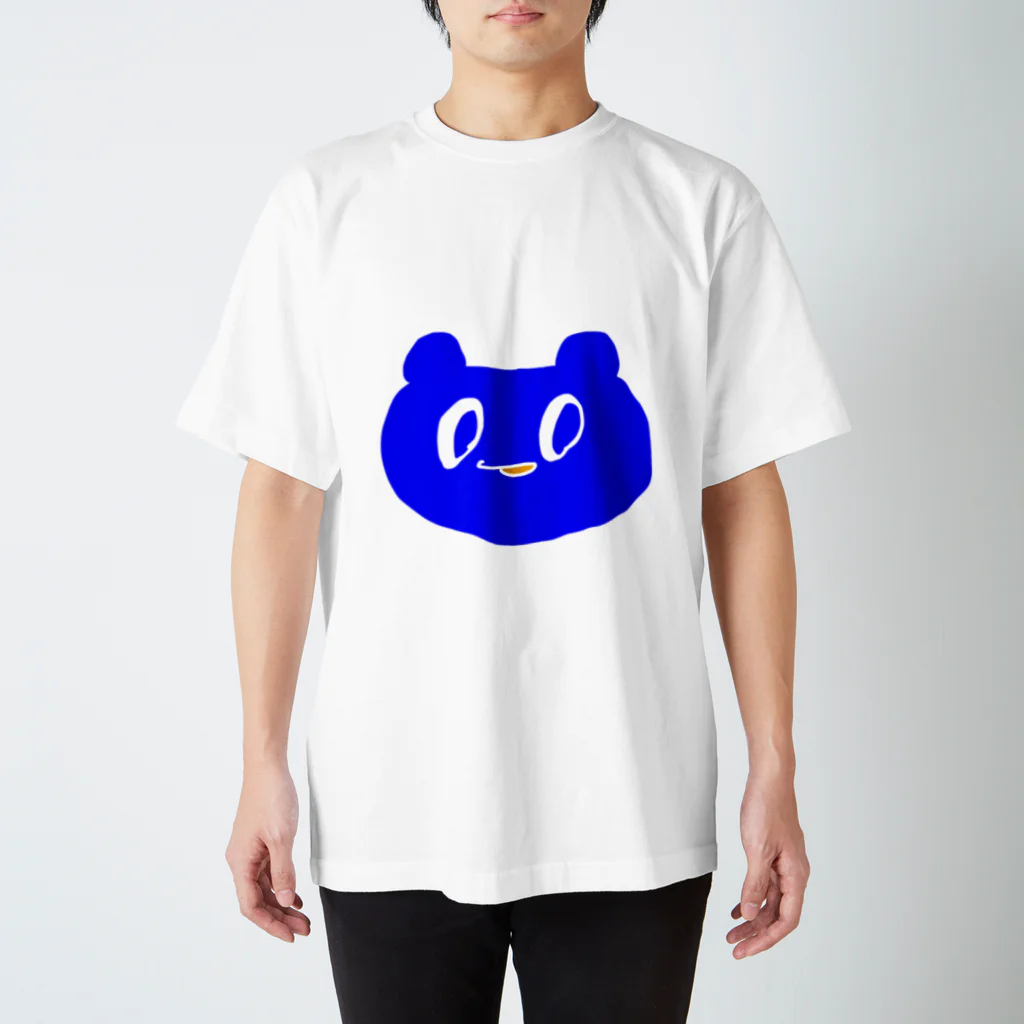 080の青ベア普通顔 スタンダードTシャツ