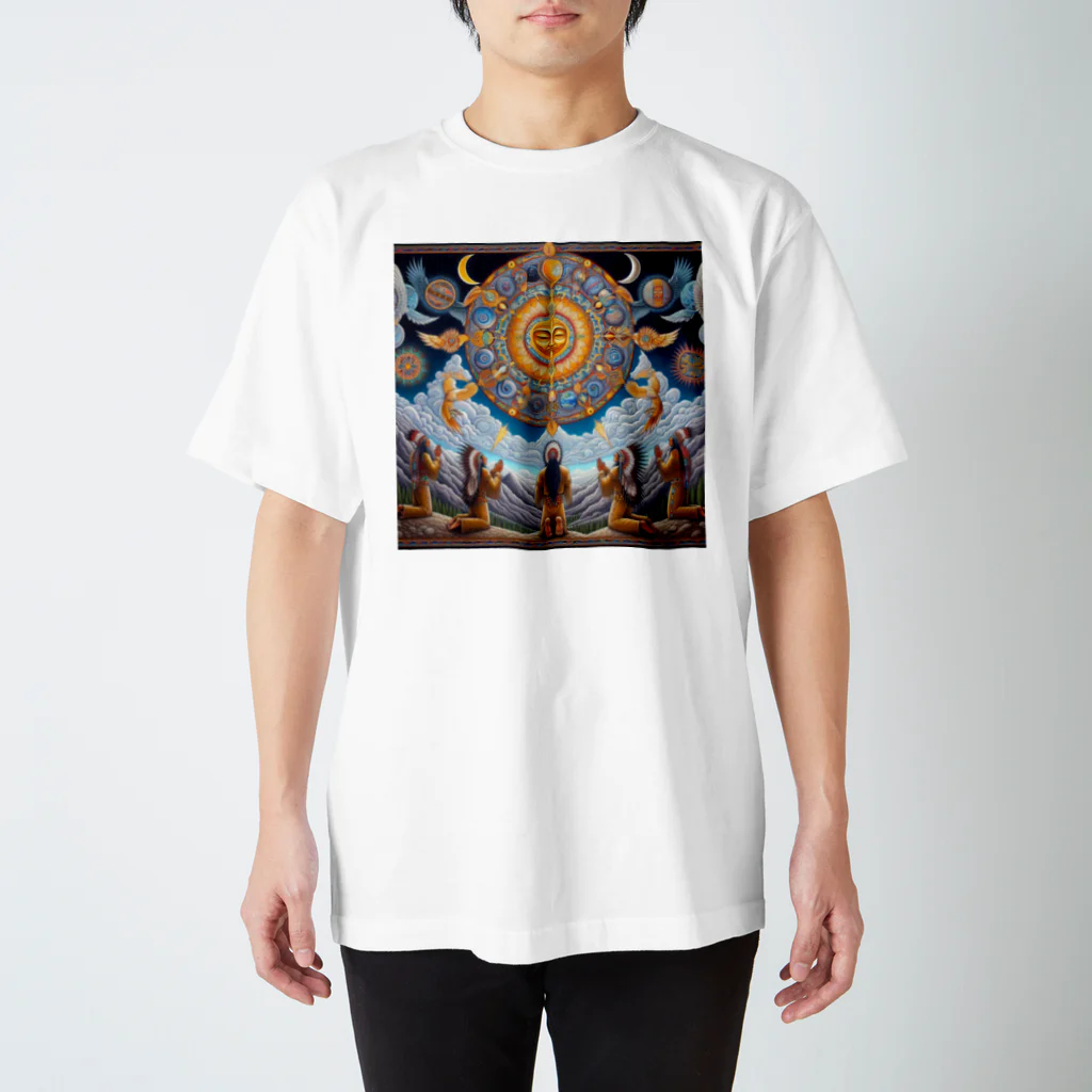 MKTU51の月　太陽　大地への祈り3 スタンダードTシャツ