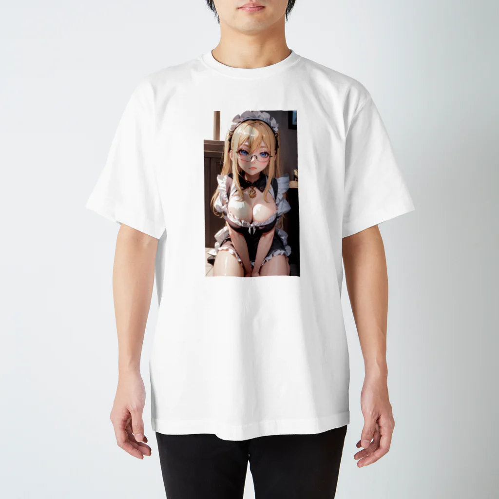 美少女学院の金髪美少女　七海ちゃんメイド スタンダードTシャツ