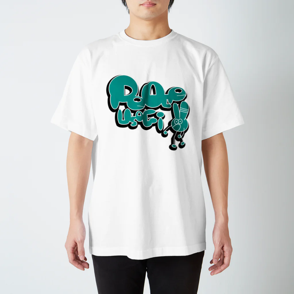 金欠印のPOORMANのピースうさぎ Regular Fit T-Shirt