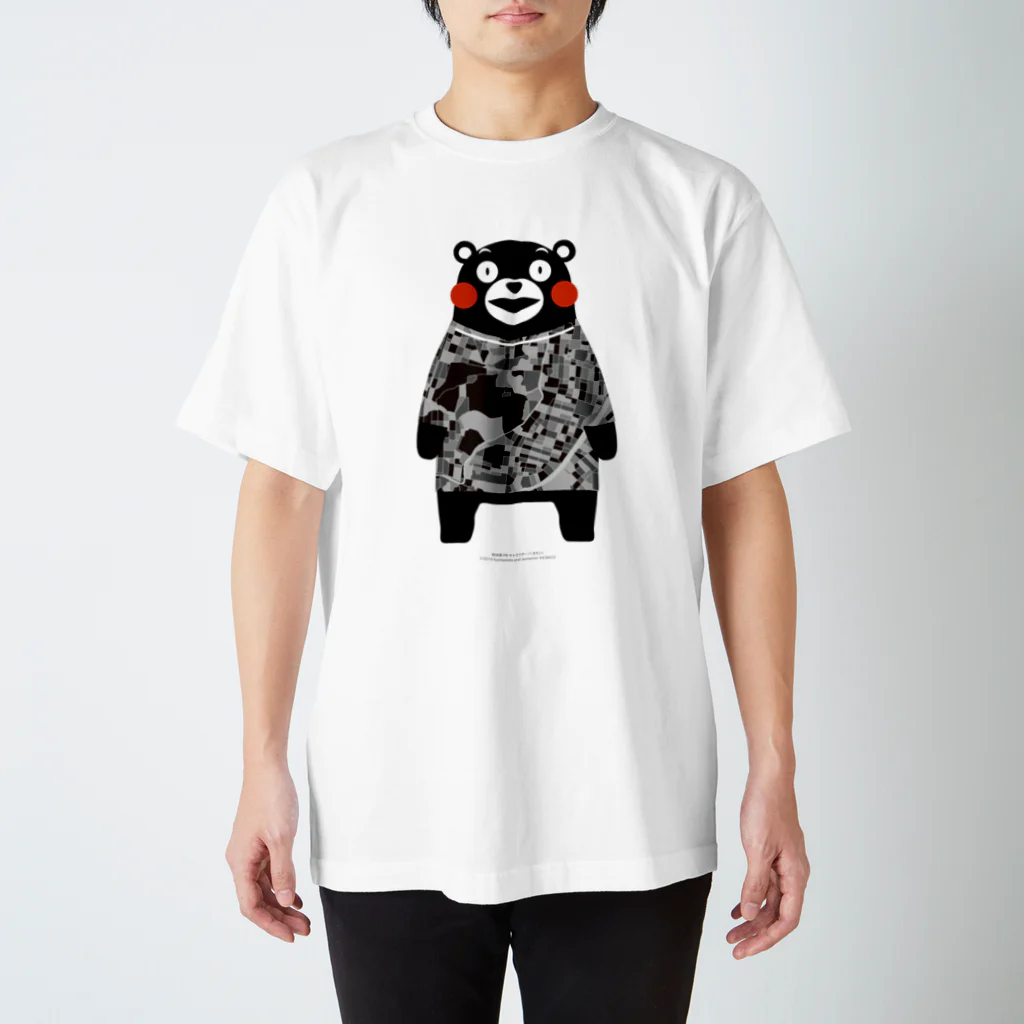 オリジナル地図グッズ(くまモンver.)の地図アートTシャツ 熊本城(くまモンver.) Regular Fit T-Shirt