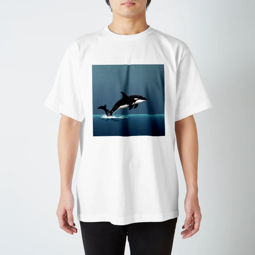 asuto_20のドット絵のシャチ Regular Fit T-Shirt