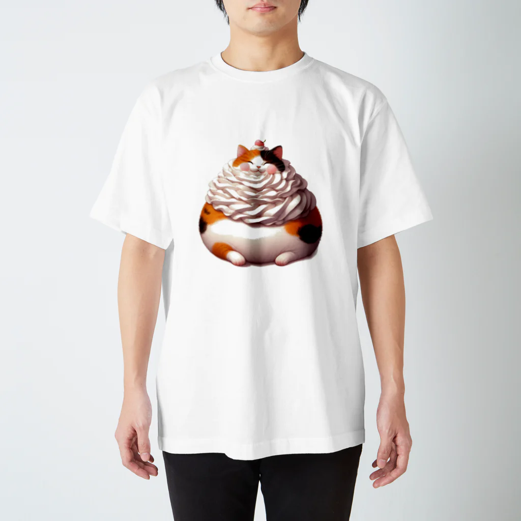 猫屋のクリーム三毛猫 Regular Fit T-Shirt