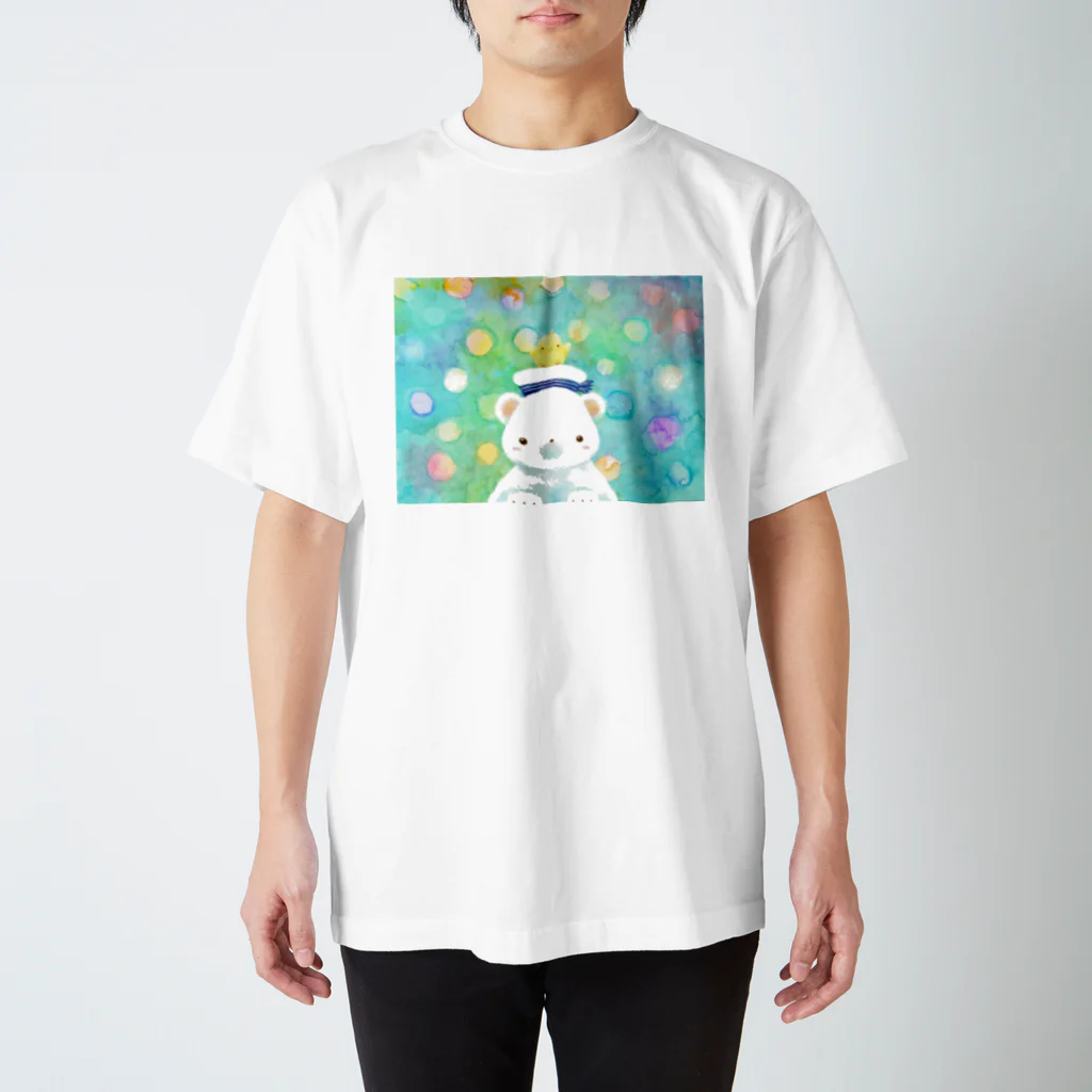 飴星の唄の白くまとひよこ スタンダードTシャツ