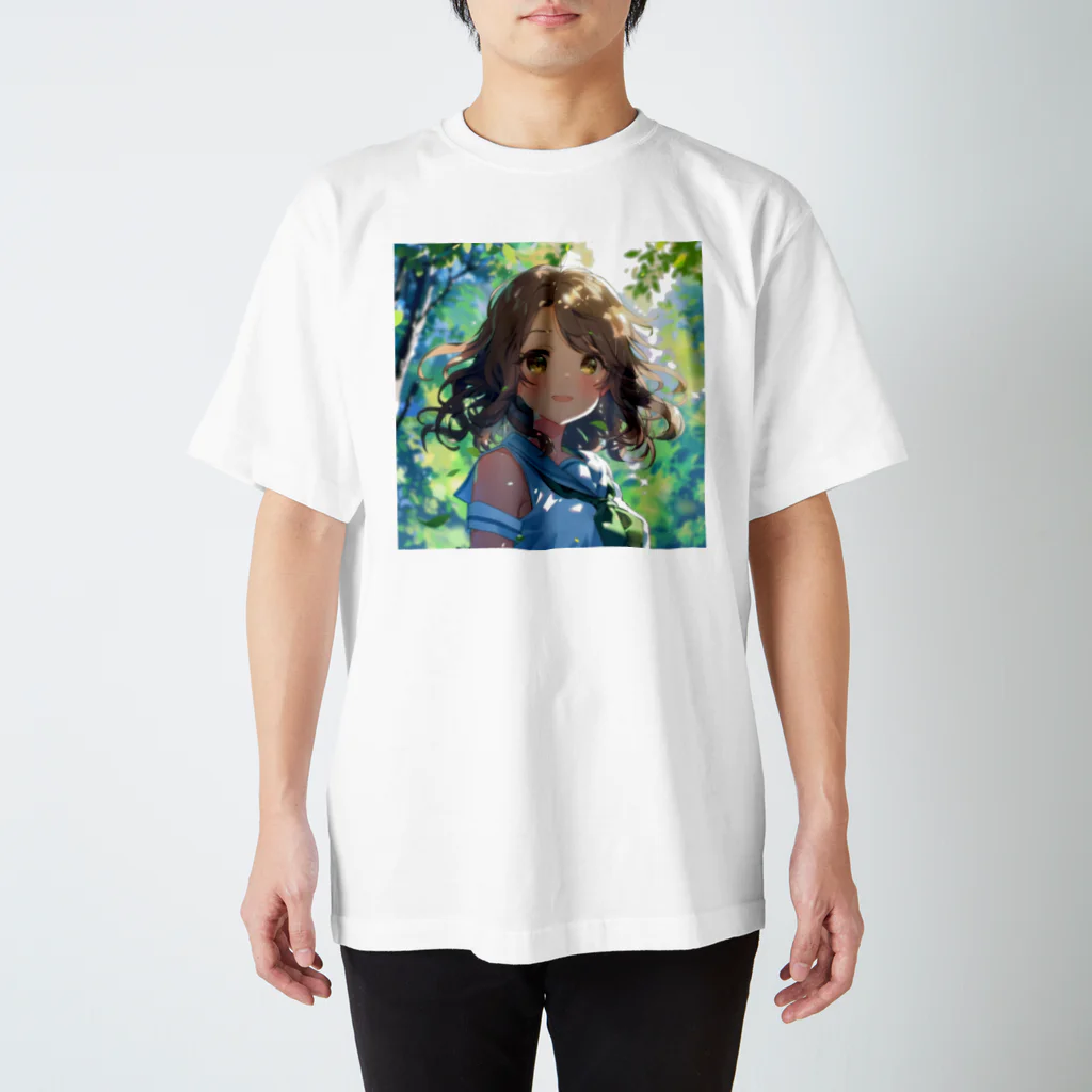 AQUAMETAVERSEのセーラー服の可愛い女の子　Tomoe bb 2712 スタンダードTシャツ