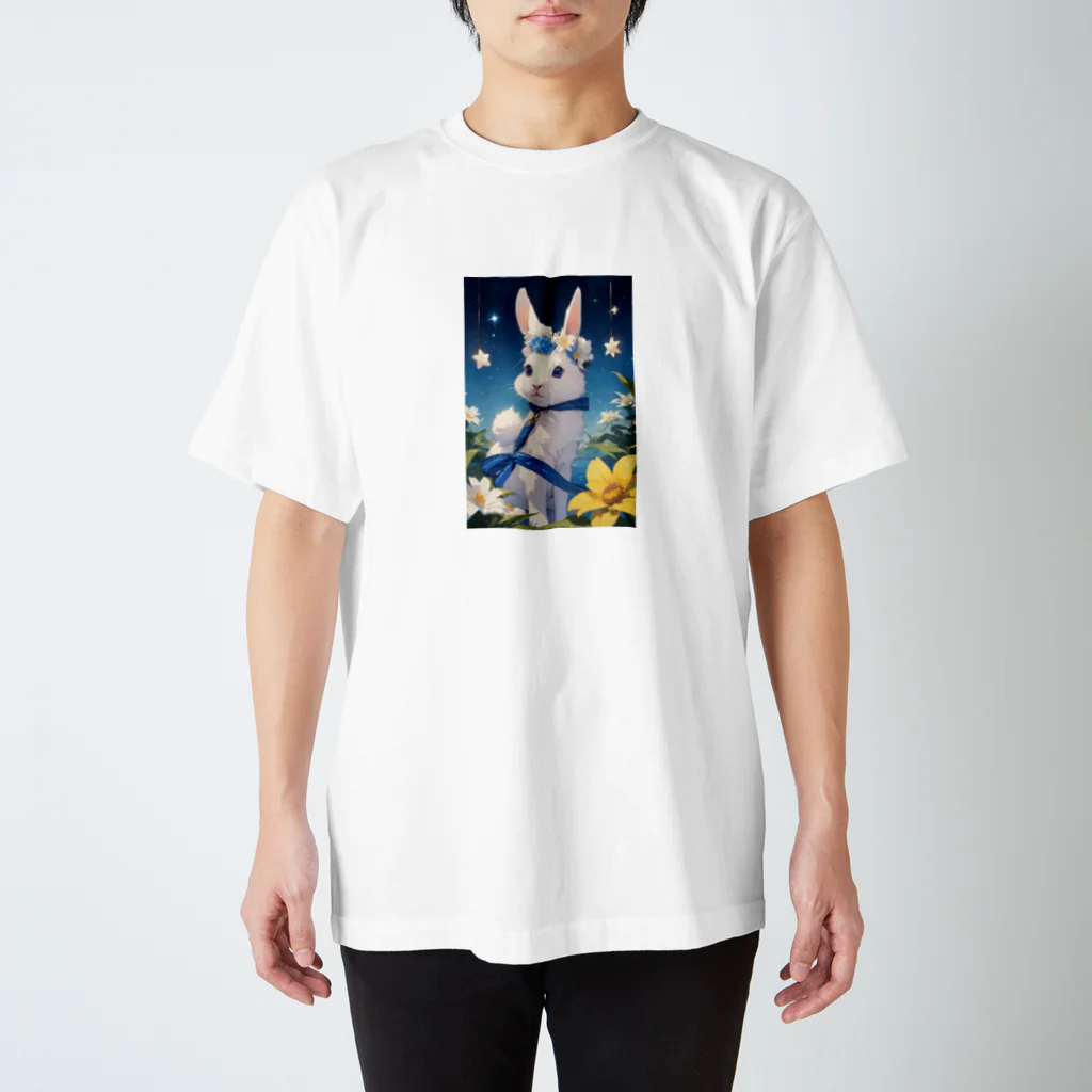 ワークショップ Artemisのスターフラワーウサギ Regular Fit T-Shirt