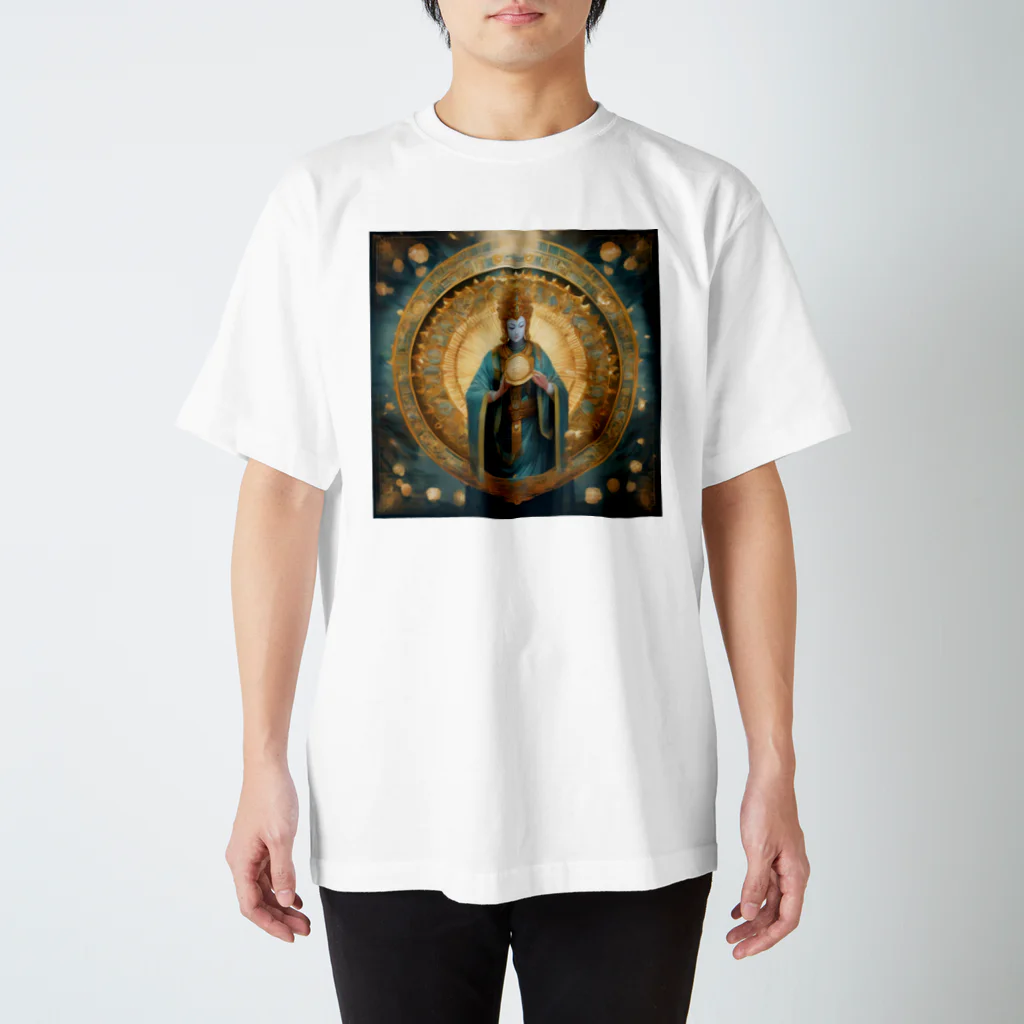 クリエイティブな大神と僕の宝くじの運を持った荘厳で穏やかな神様 スタンダードTシャツ