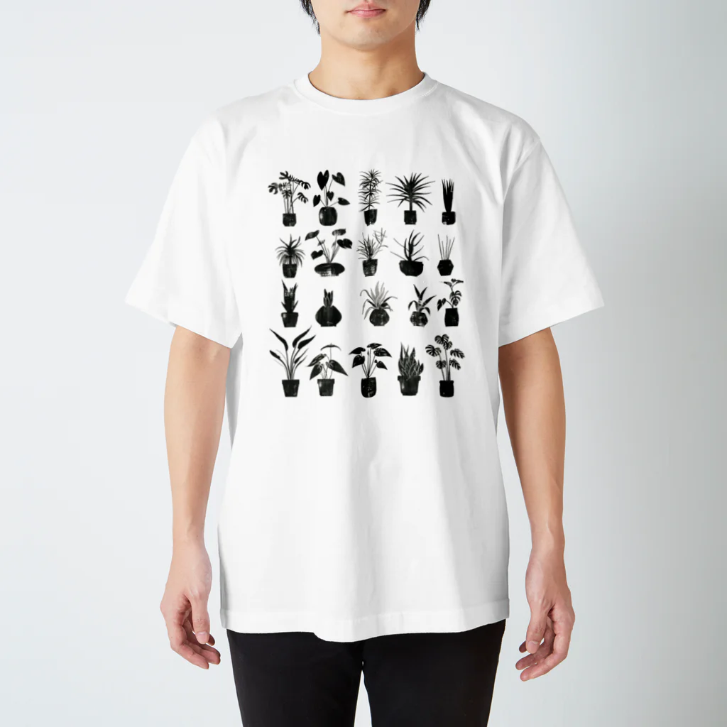 Chi3のモノクロームの植物園 Regular Fit T-Shirt