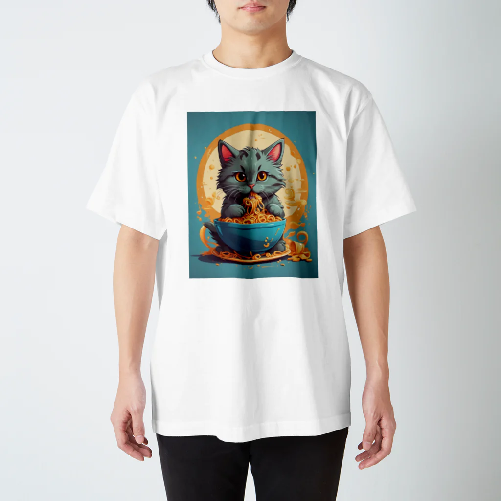 AQUAMETAVERSEのスパゲティーが美味しい アメジスト 2846 Regular Fit T-Shirt