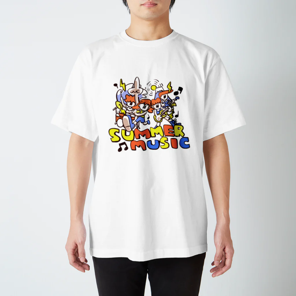 ポイショップのSUMMER MUSICーRED スタンダードTシャツ