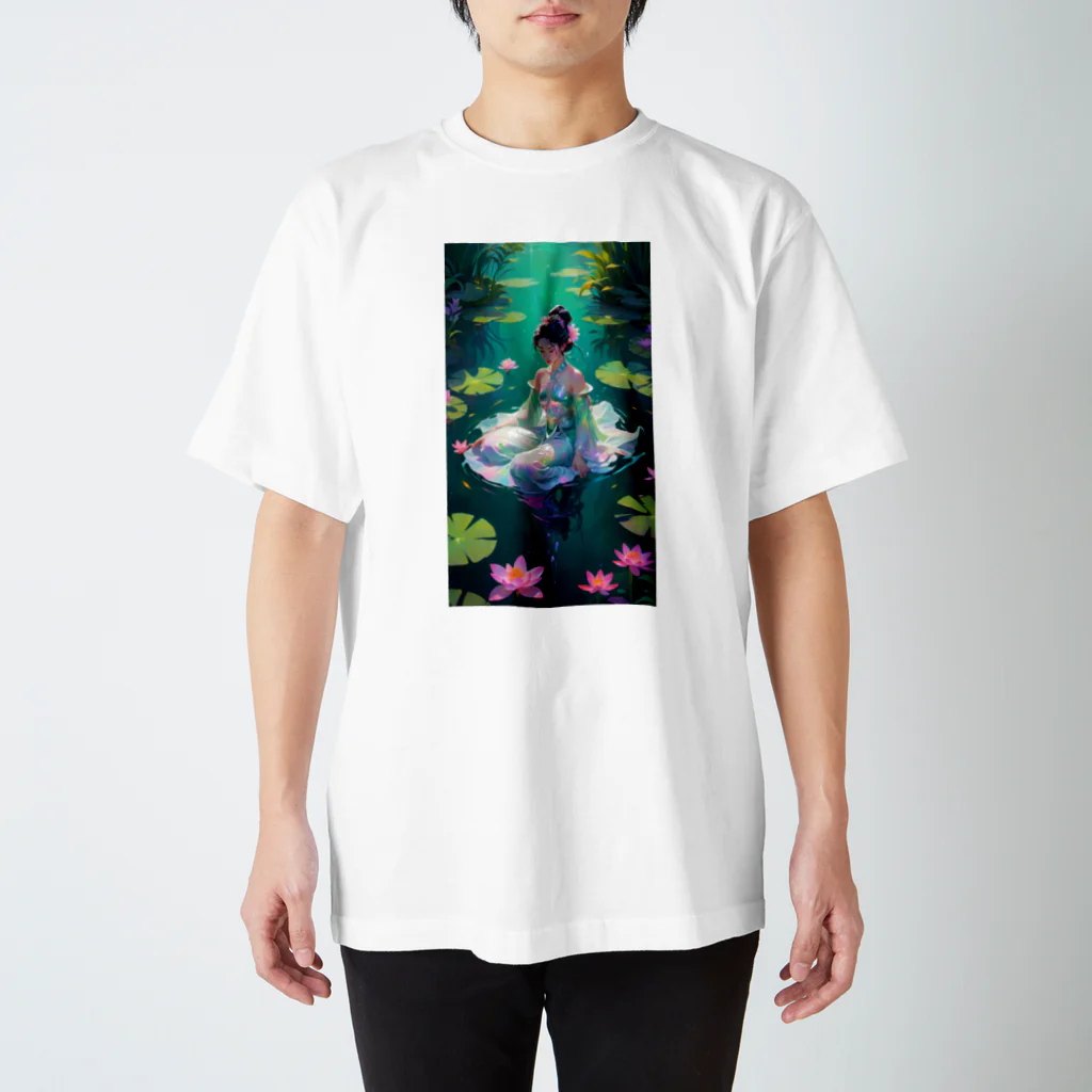 AQUAMETAVERSEの水面に浮く蓮姫 アメジスト 2846 Regular Fit T-Shirt