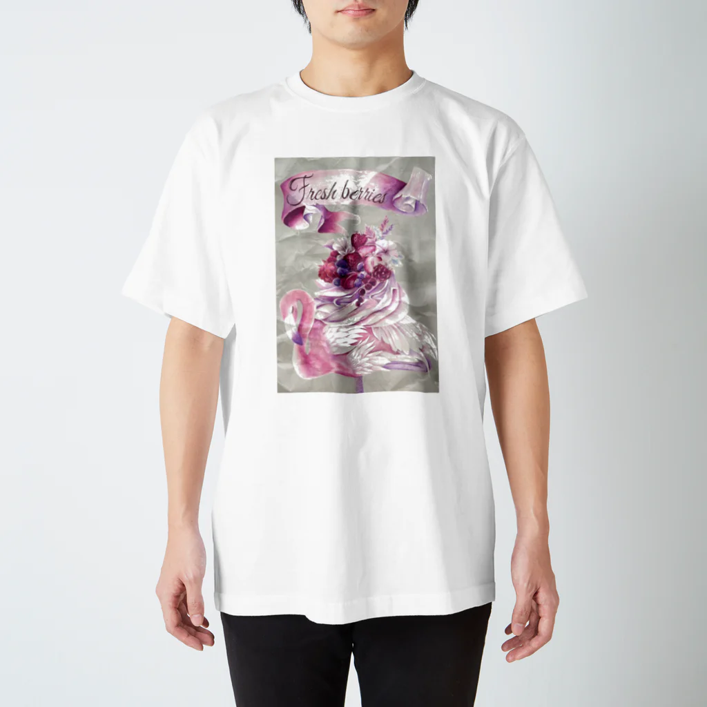 Nekoneko1006のベリーフラミンゴ Regular Fit T-Shirt