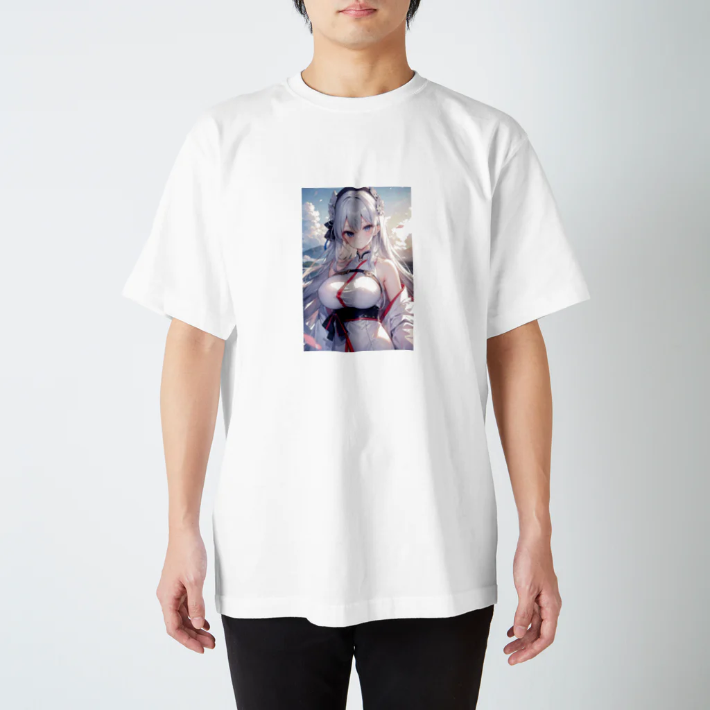 巫女スタぐらむの銀髪の巫女 Regular Fit T-Shirt