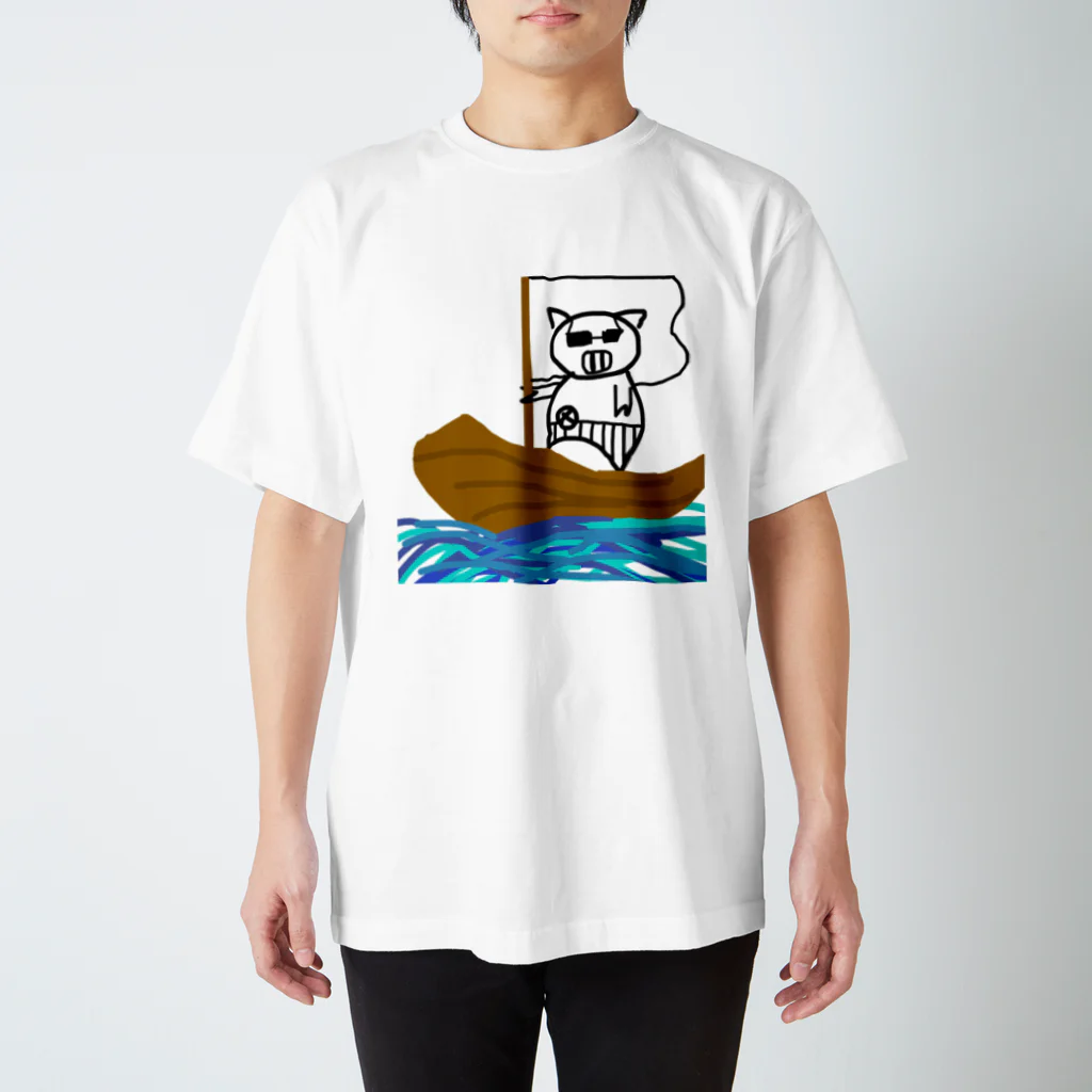 kadotaのぶたの旅人（ぶた） Regular Fit T-Shirt