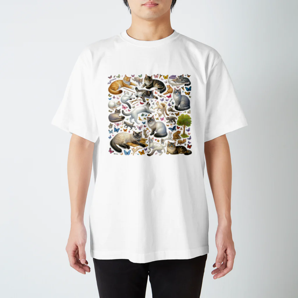 かずとのたくさんの猫 Regular Fit T-Shirt