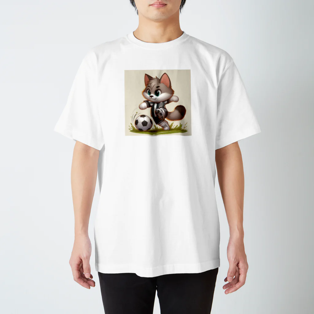 29Q.comのスポーティーキャット　サッカー スタンダードTシャツ