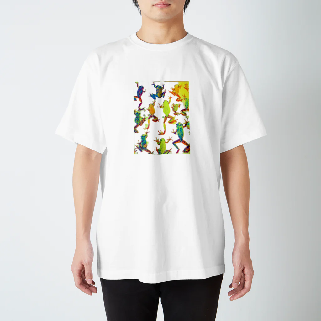 ﾌﾗﾜｰﾎｴｰﾙ　ちづっこの伊豆のカエルくんたち Regular Fit T-Shirt