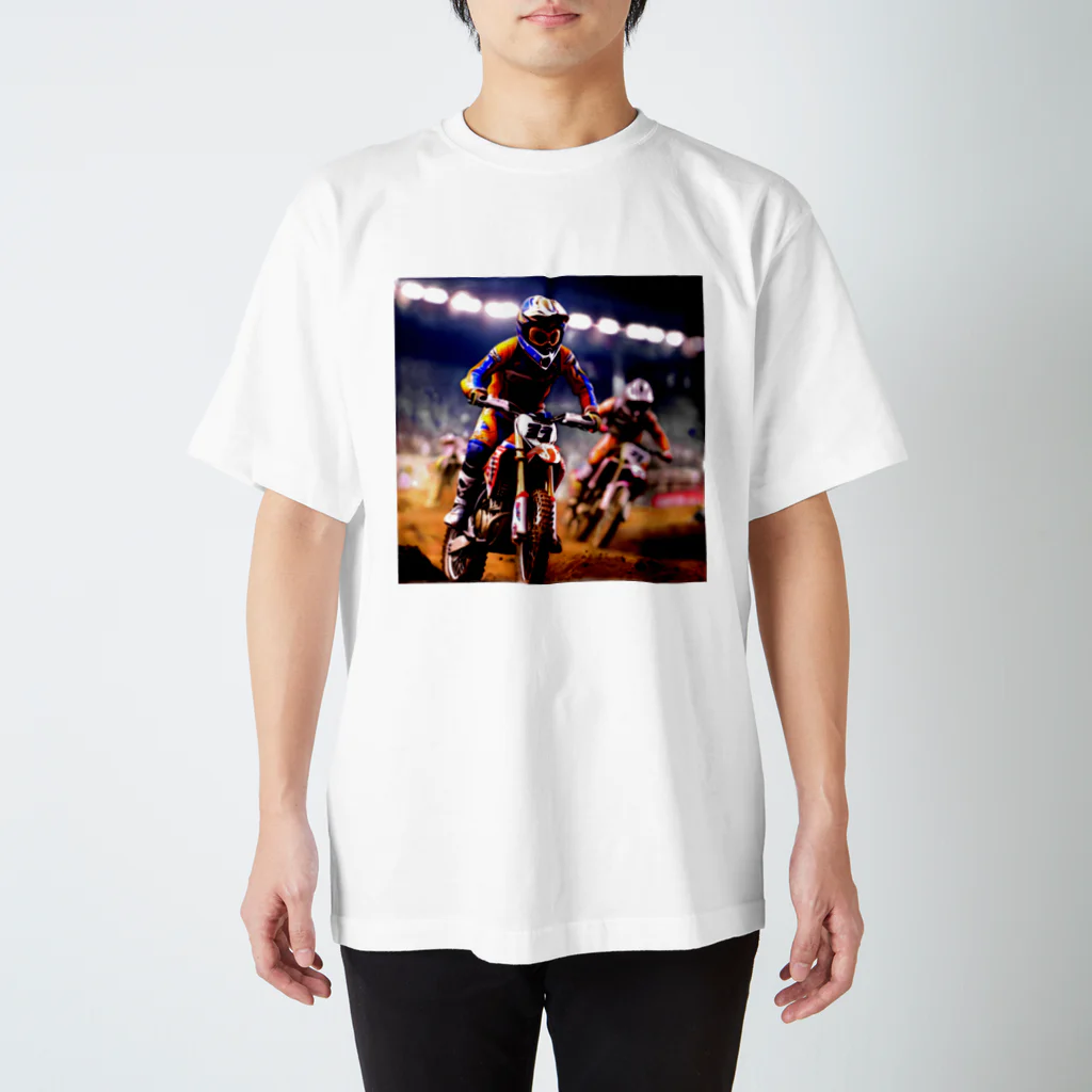 Bikers' Galleryのチャンピオンライド：モトクロスアクション スタンダードTシャツ