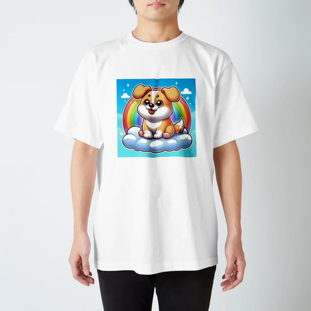 Minoyaの雲に乗った犬 スタンダードTシャツ