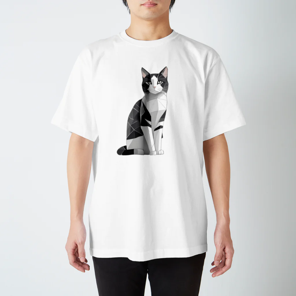 designinglab-itemsの日本の猫　ハチワレさん Regular Fit T-Shirt