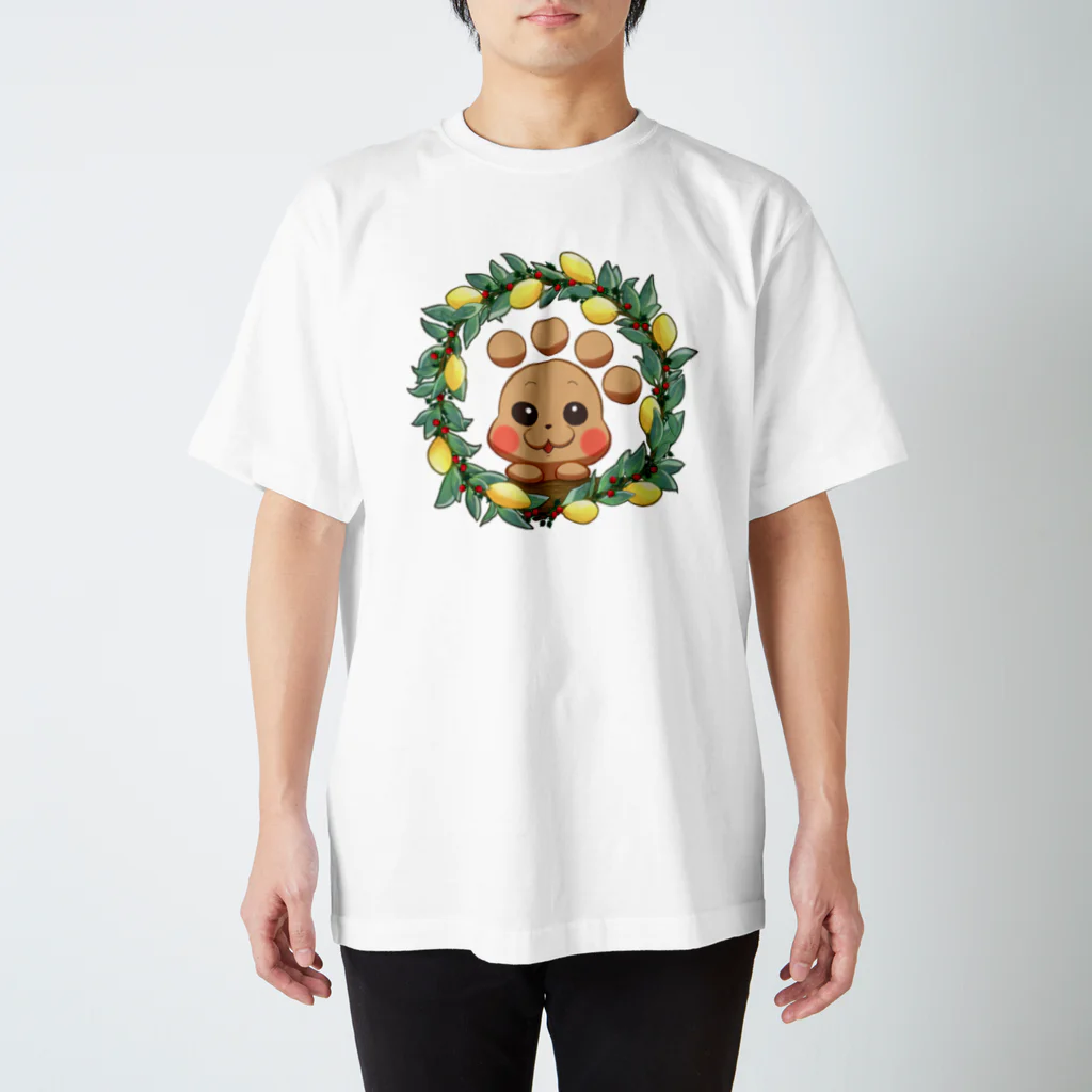 OYURI_REMONEのいぬのあしあとくん（レモンと野いちご） Regular Fit T-Shirt