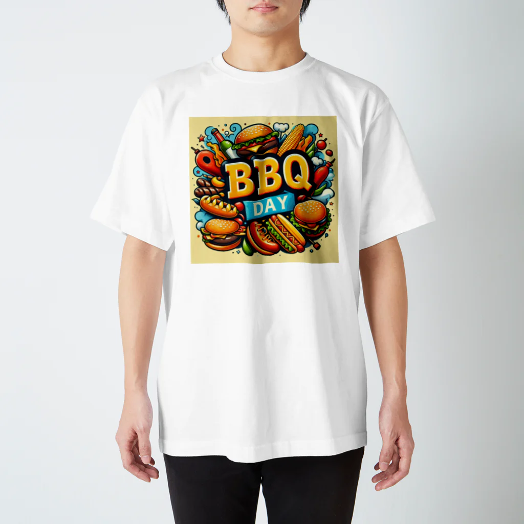 uhrsiyのBBQ DAY Regular Fit T-Shirt