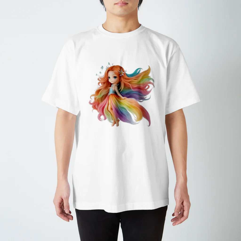 chibi_hikariのGirl Dancing in the Colorful Breeze スタンダードTシャツ