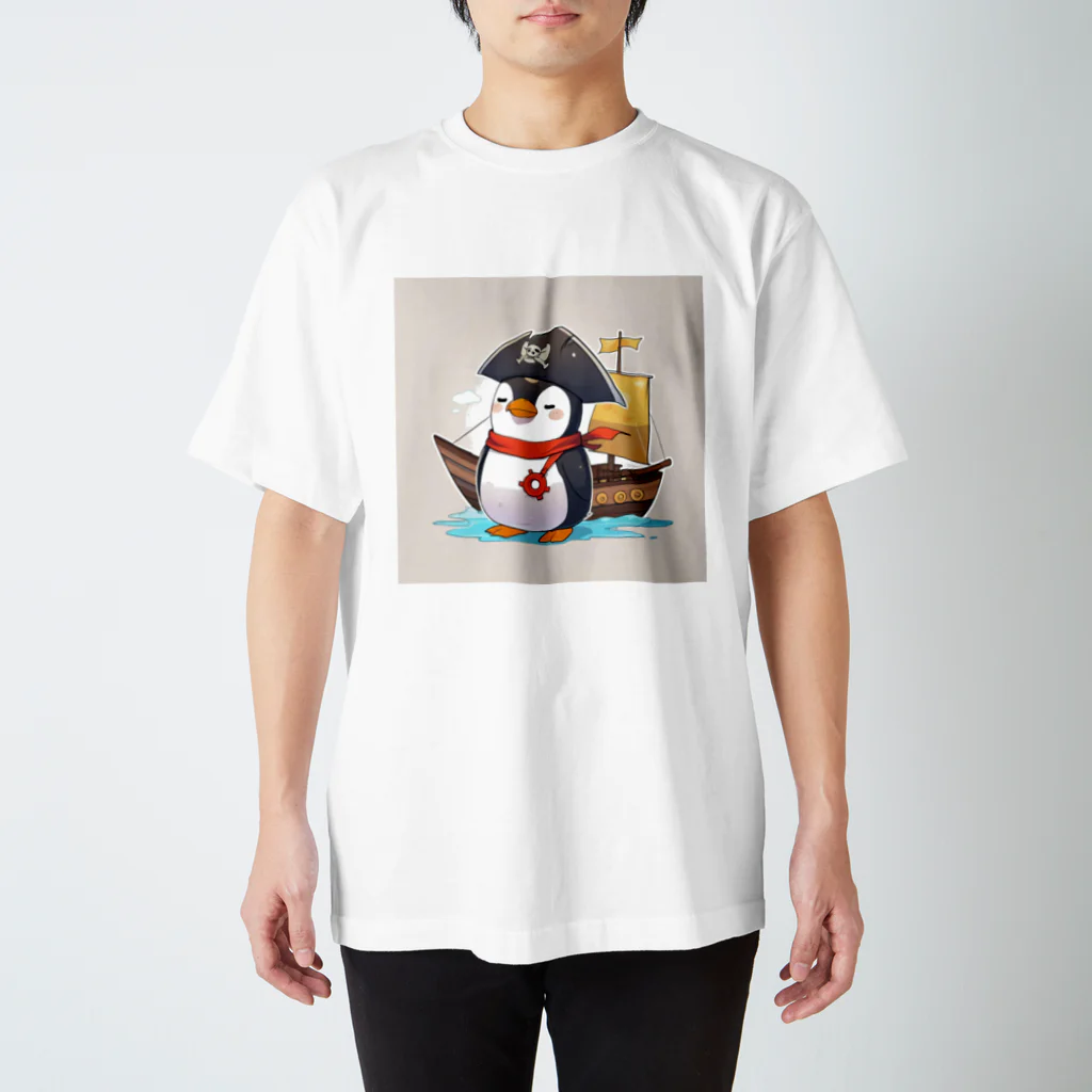 ganeshaのおもちゃの海賊船に乗ったかわいいペンギン Regular Fit T-Shirt