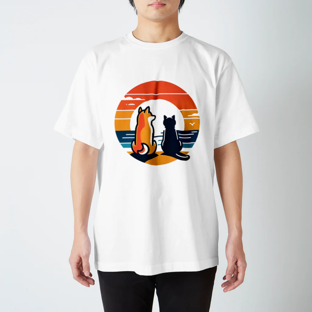 TwilightTailsの幸せな夕暮れ スタンダードTシャツ