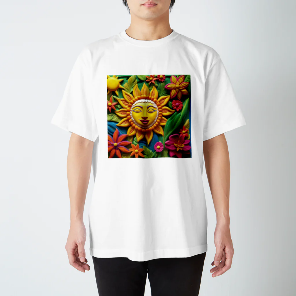 HappyDragonの南国の太陽と花 スタンダードTシャツ