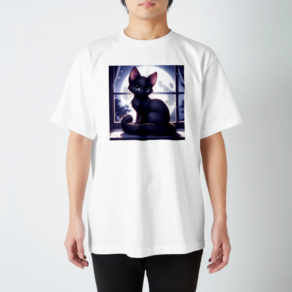 ニャンHouseの🎶君は可愛い僕の黒ネコ🎶 スタンダードTシャツ