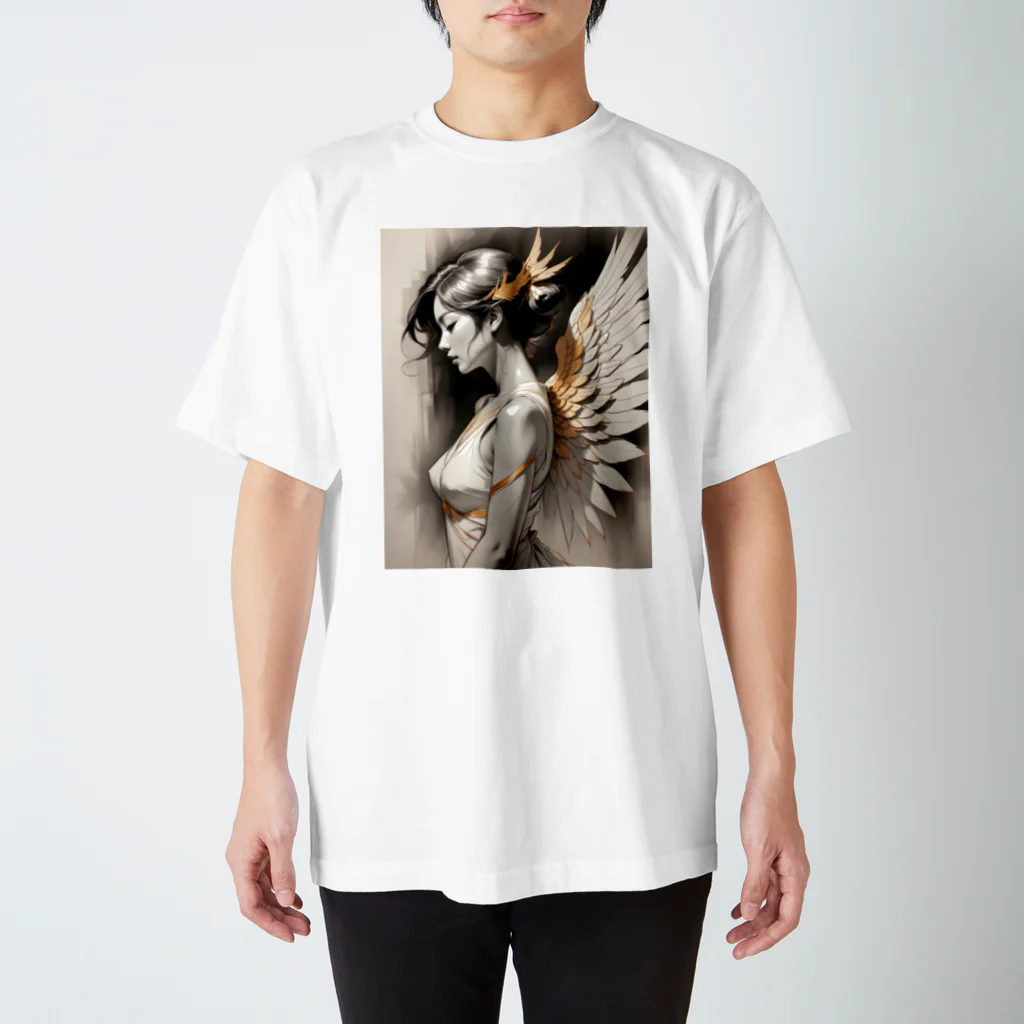 AI Fantasy Art ShopのAngel Wing③ Regular Fit T-Shirt