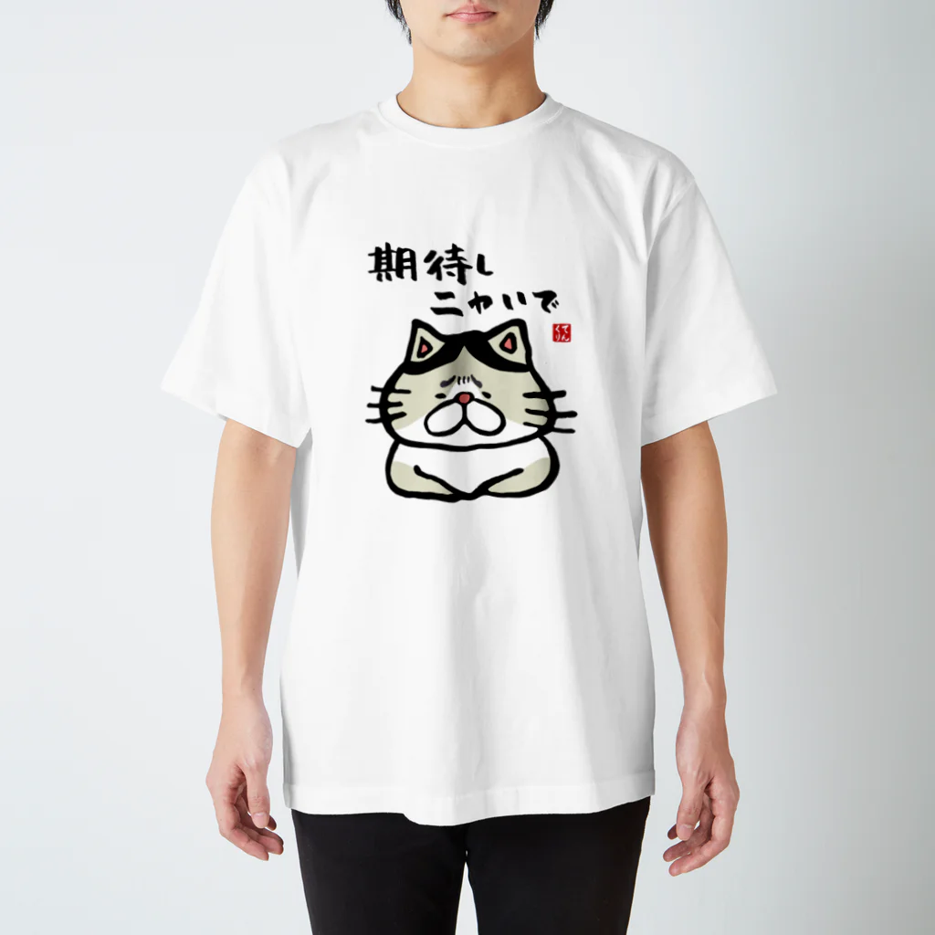 おもしろ書道Tシャツ専門店『てんくり』の期待しニャいで（ハチワレ） Regular Fit T-Shirt