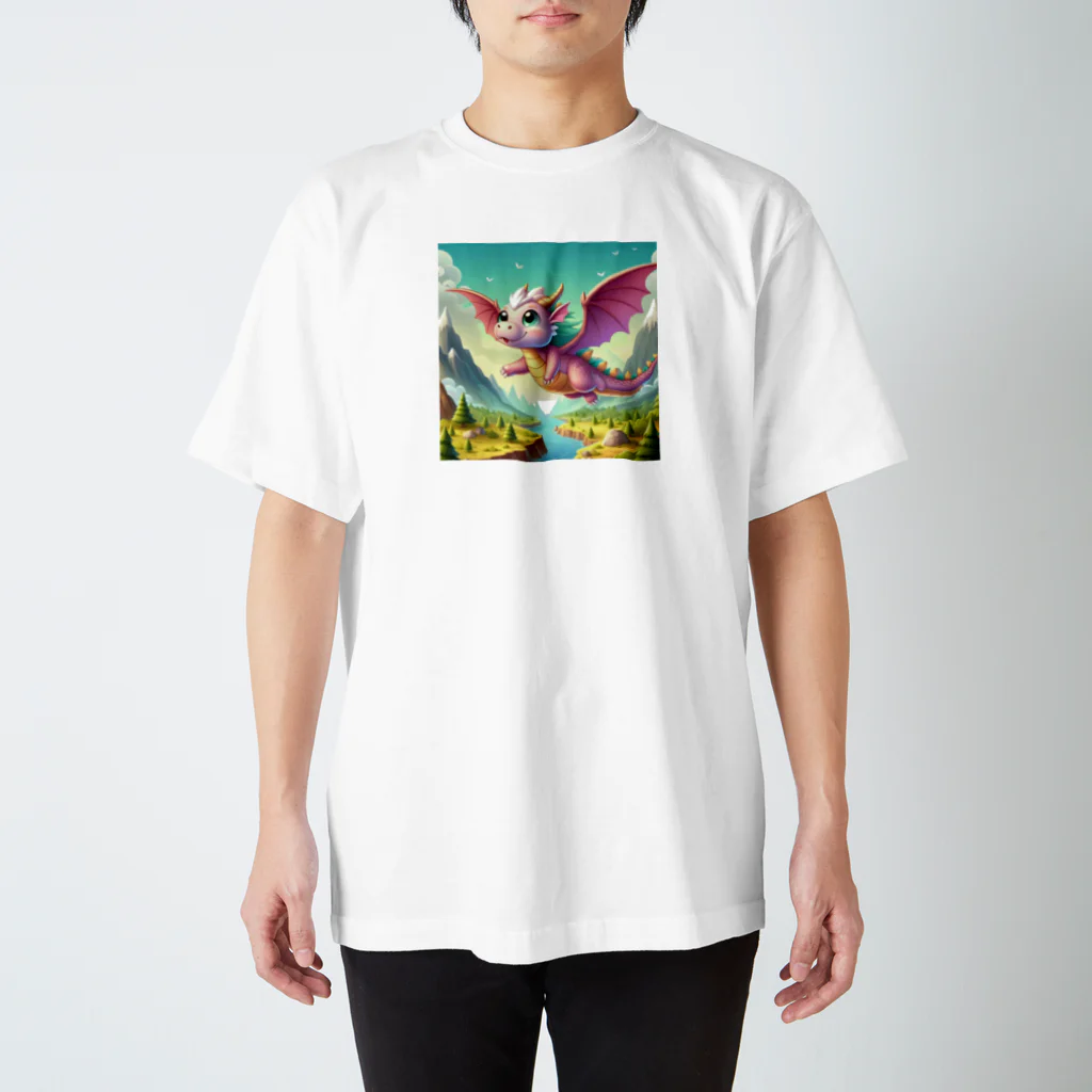 TARIAのピンクドラゴン スタンダードTシャツ