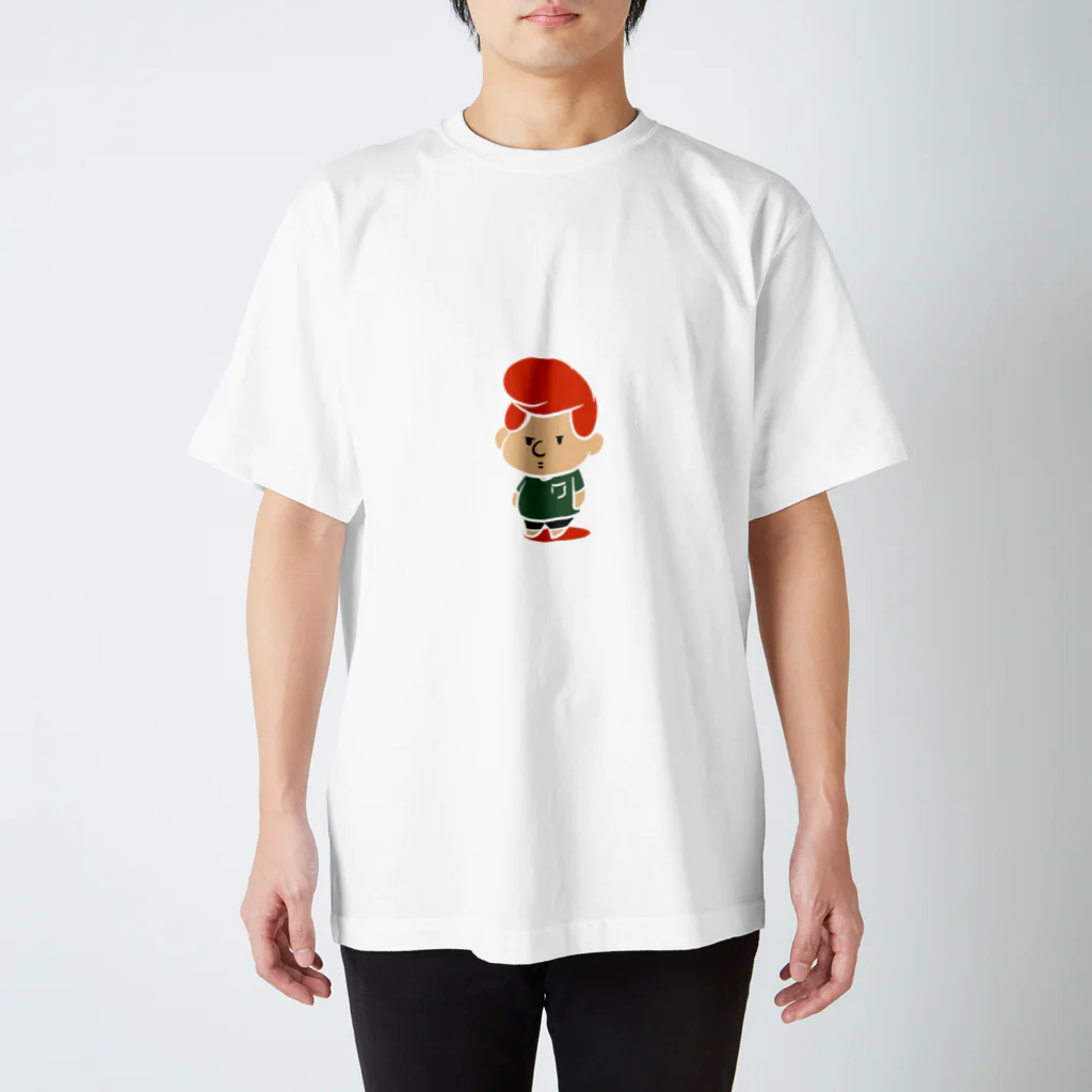 Poooompadoooourのおむずかりボーイ(線なし/カラー・赤) Regular Fit T-Shirt