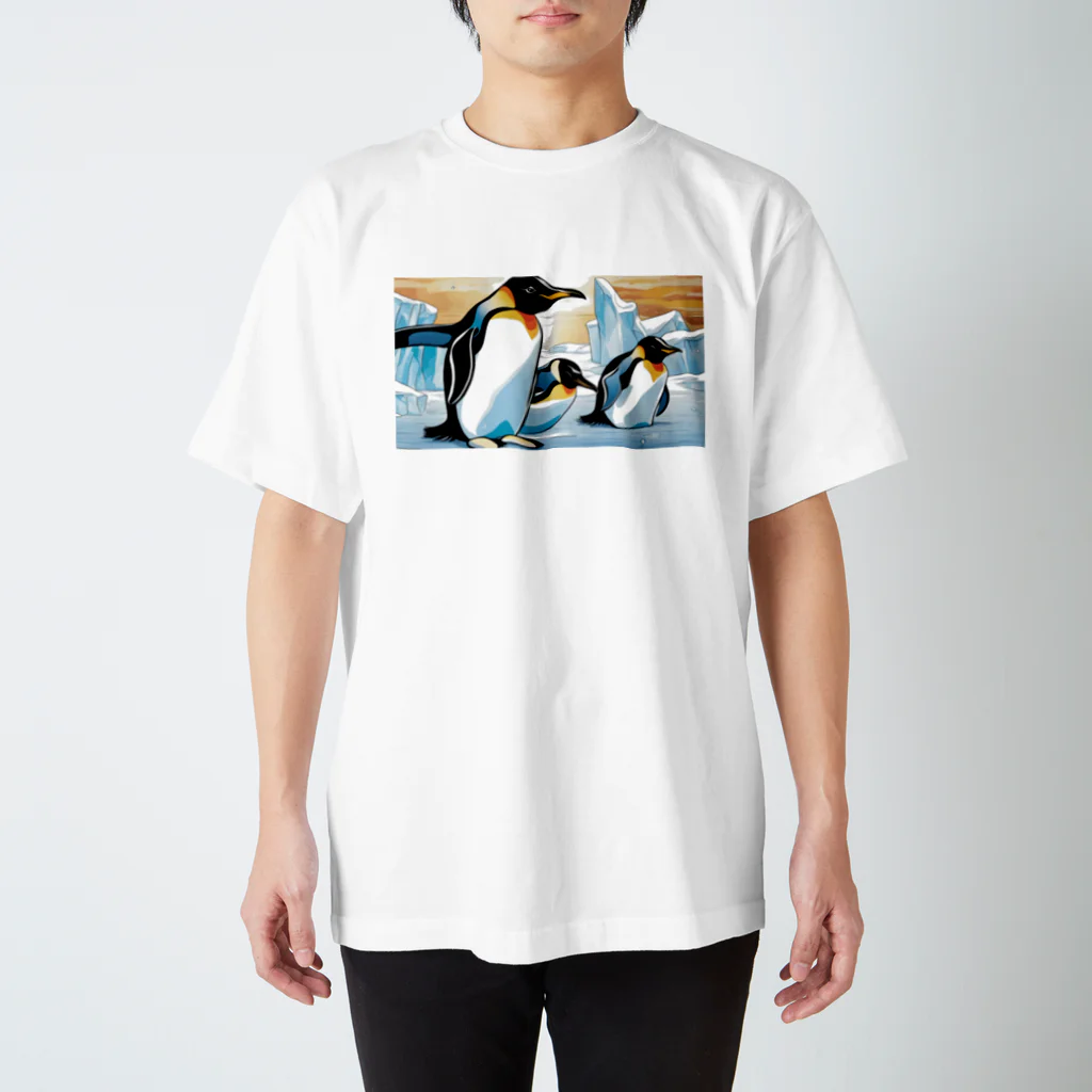 41teRのペンギンと流氷 スタンダードTシャツ