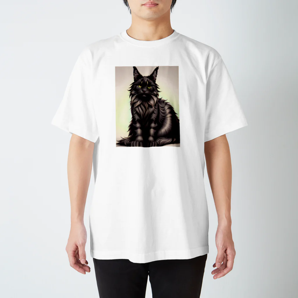 24Nyanの黒猫A スタンダードTシャツ