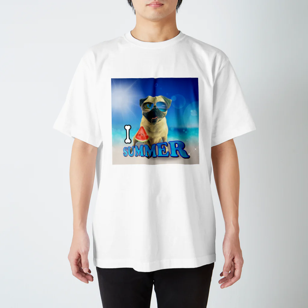 nico20190629のパグ ポコ② スタンダードTシャツ