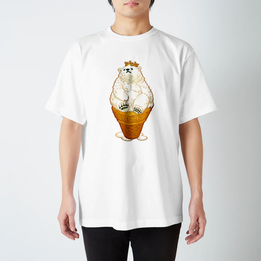 吉川 達哉 tatsuya yoshikawaのIce cream Bear (Crown) Regular Fit T-Shirt