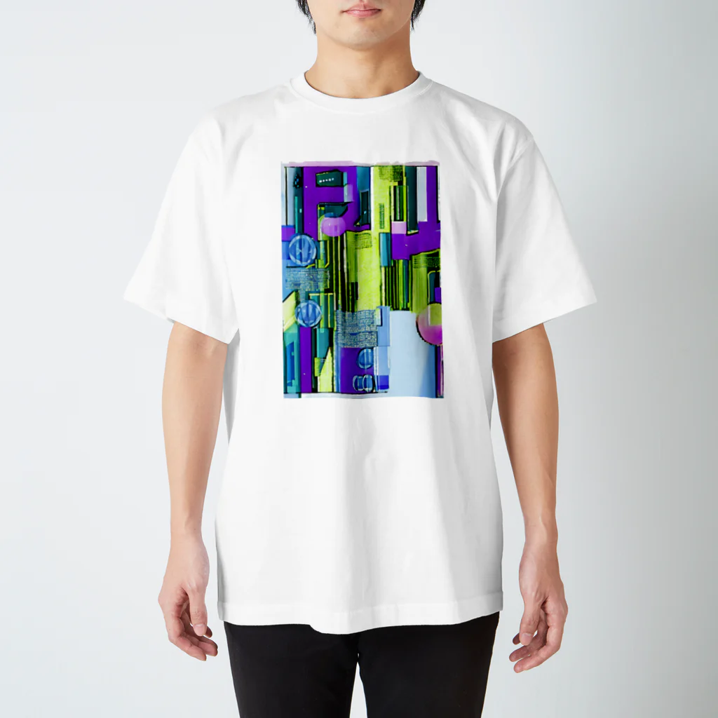 SHINY11のPurple cityscape スタンダードTシャツ