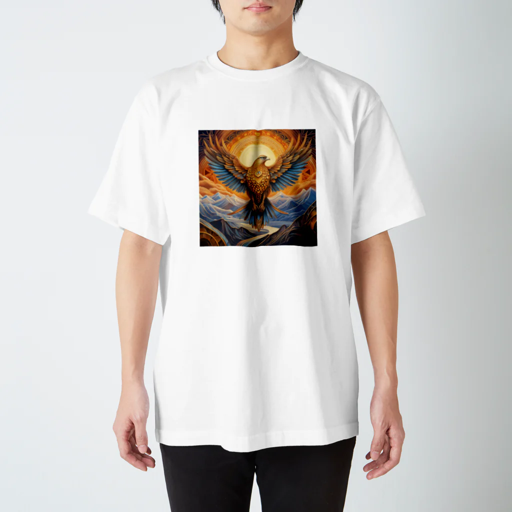 タカヤマ・サイトの神々しい鷹・シンボルマーク2 Regular Fit T-Shirt