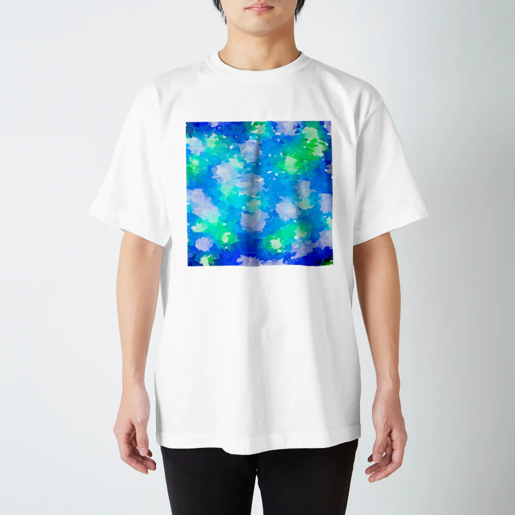 yunyunlivvyの青緑真四角 Regular Fit T-Shirt