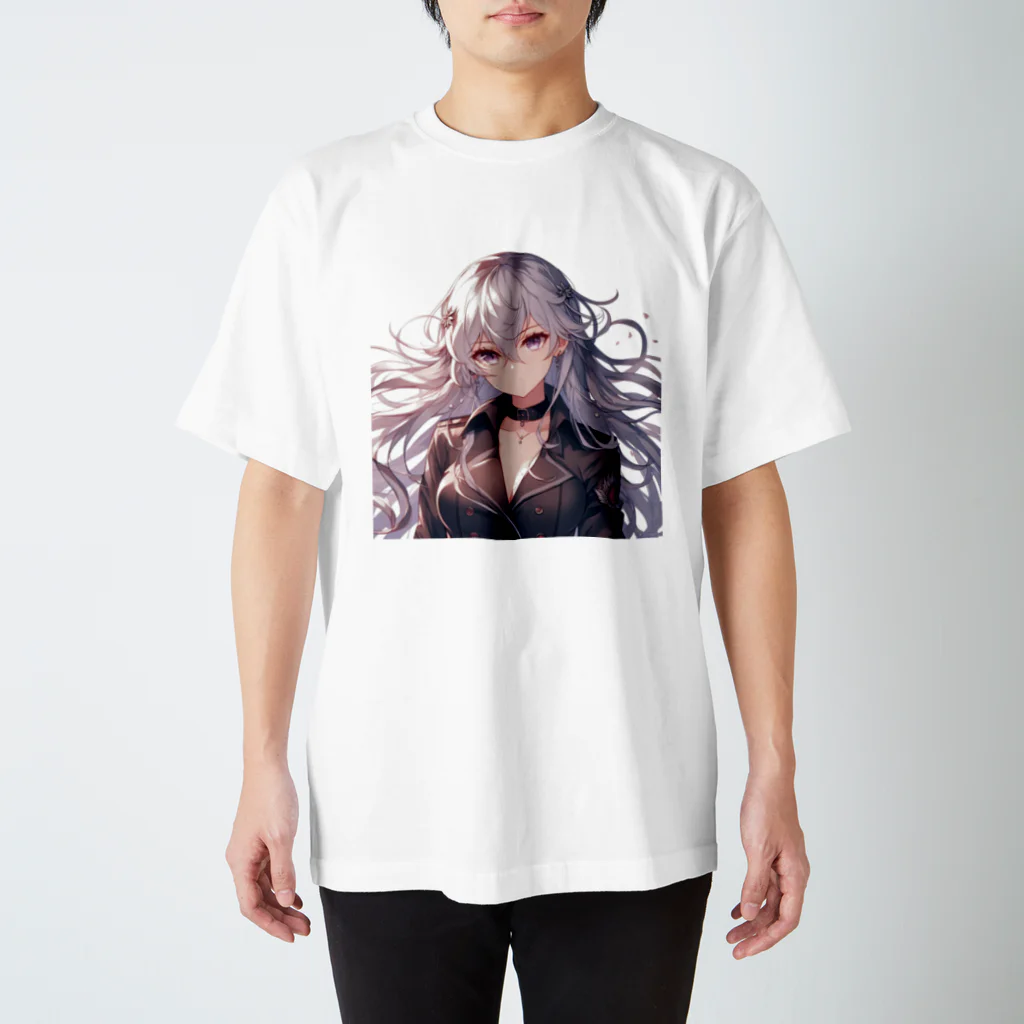 美少女silver girl'sの銀髪の女の子7 スタンダードTシャツ