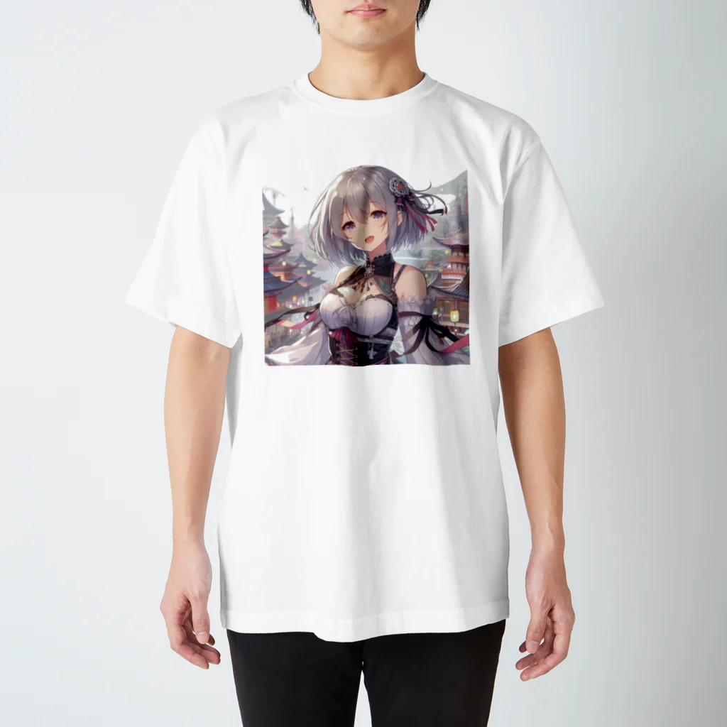 美少女silver girl'sの銀髪の女の子9 スタンダードTシャツ