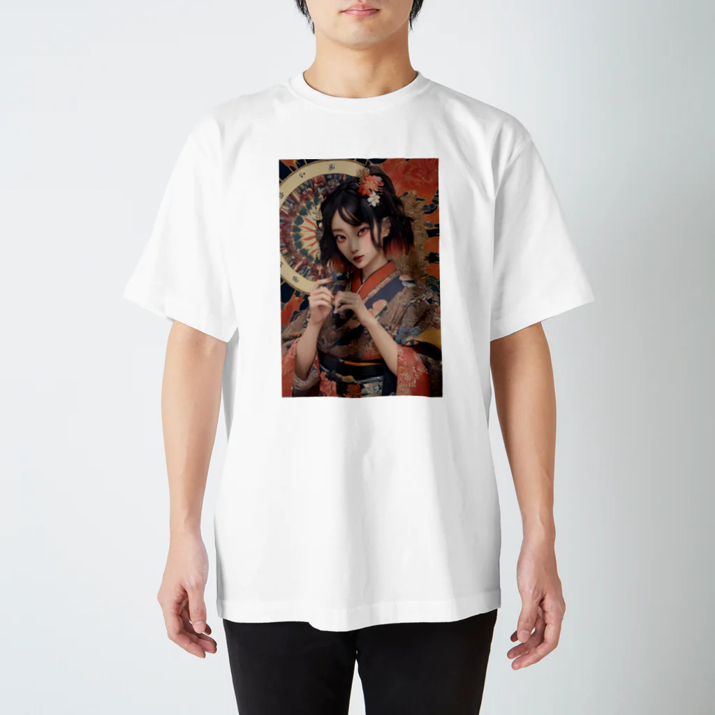 Omaniの浮世絵風美女 Regular Fit T-Shirt